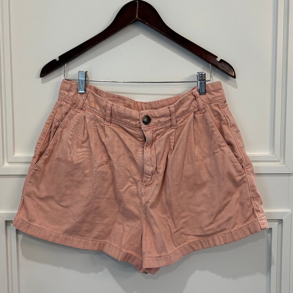 Free People Pleated Pink Shorts